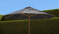 Round Parasol in Stone Grey