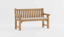 Salisbury Teak Garden Bench with Ecru Cushion