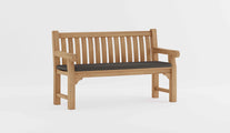 Salisbury Teak Garden Bench with Graphite Cushion