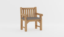 Teak Salisbury Garden Lounge Chair with Light Grey Cushion