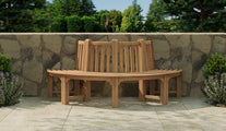 105cm Semi Circle / Half Teak Tree Bench