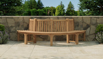 165cm Semi Circle / Half Teak Tree Bench