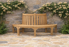 Semi Circle / Half Tree Bench On Patio