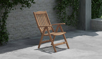 Lymington Teak Chair Semi Reclined