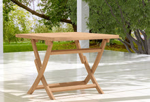Rectangular Folding Teak Garden Table 80 x 100cm - no parasol hole