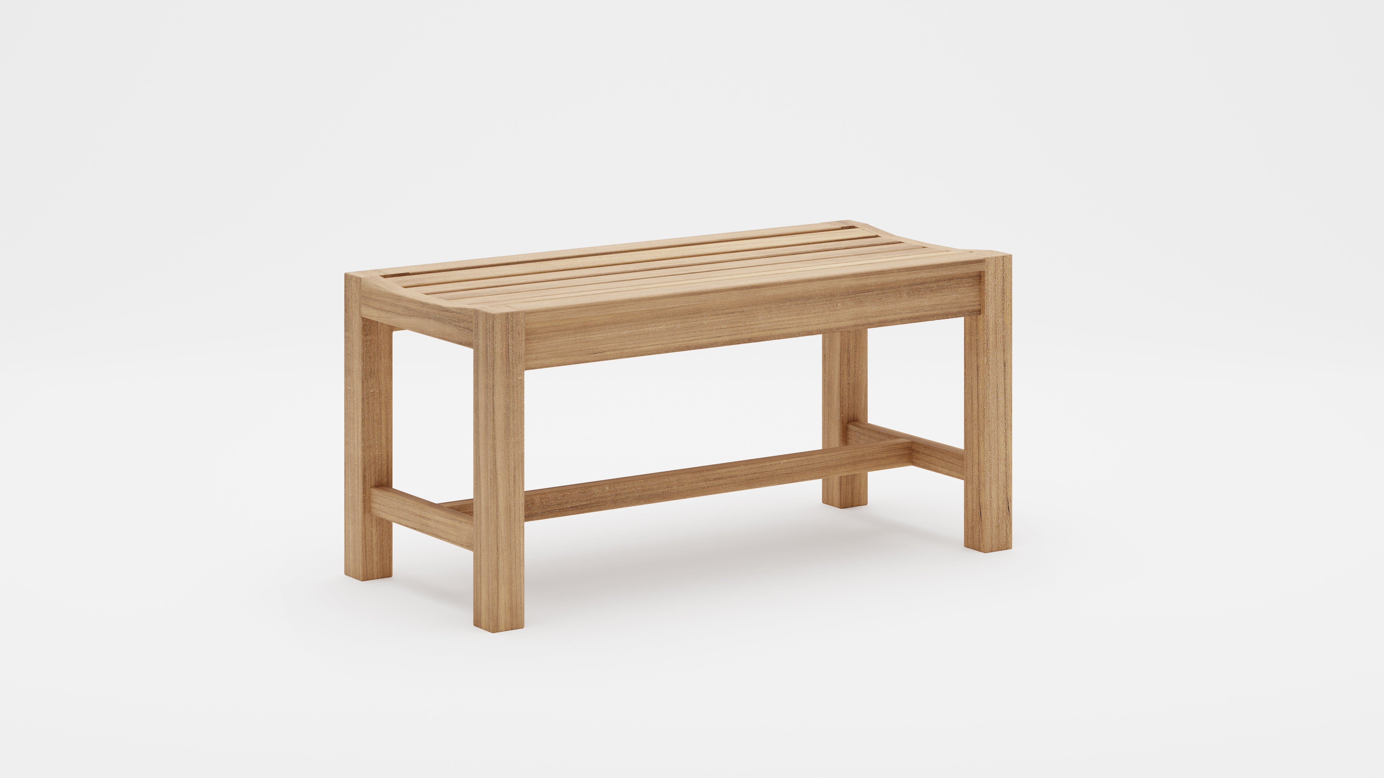 SALE - Backless Teak Bench 95cm framed  (23083)