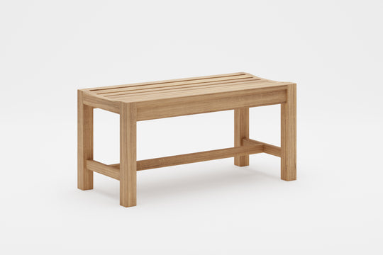 SALE - Backless Teak Bench 95cm framed  (23083)