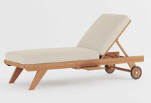 Teak Sun Lounger with Ecru Cushion