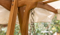 Teak Swing Seat image showing chain detail