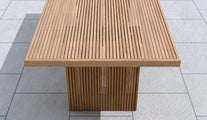 Mayfair Teak Garden Dining Table Close Up View