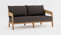 Windsor Teak Two Seater Sofa with Graphite Cushions