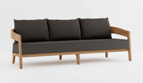 Windsor Teak Three Seater Sofa with Graphite Cushions