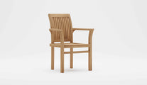 Wells Teak Stackable Garden Carver Chair Studio