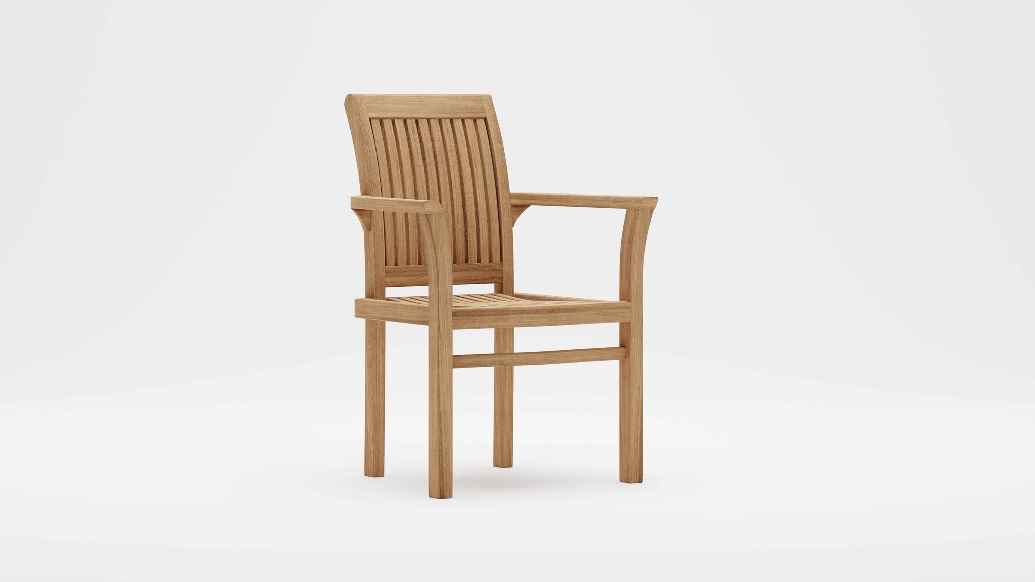 Wells Teak Stackable Garden Carver Chair Studio