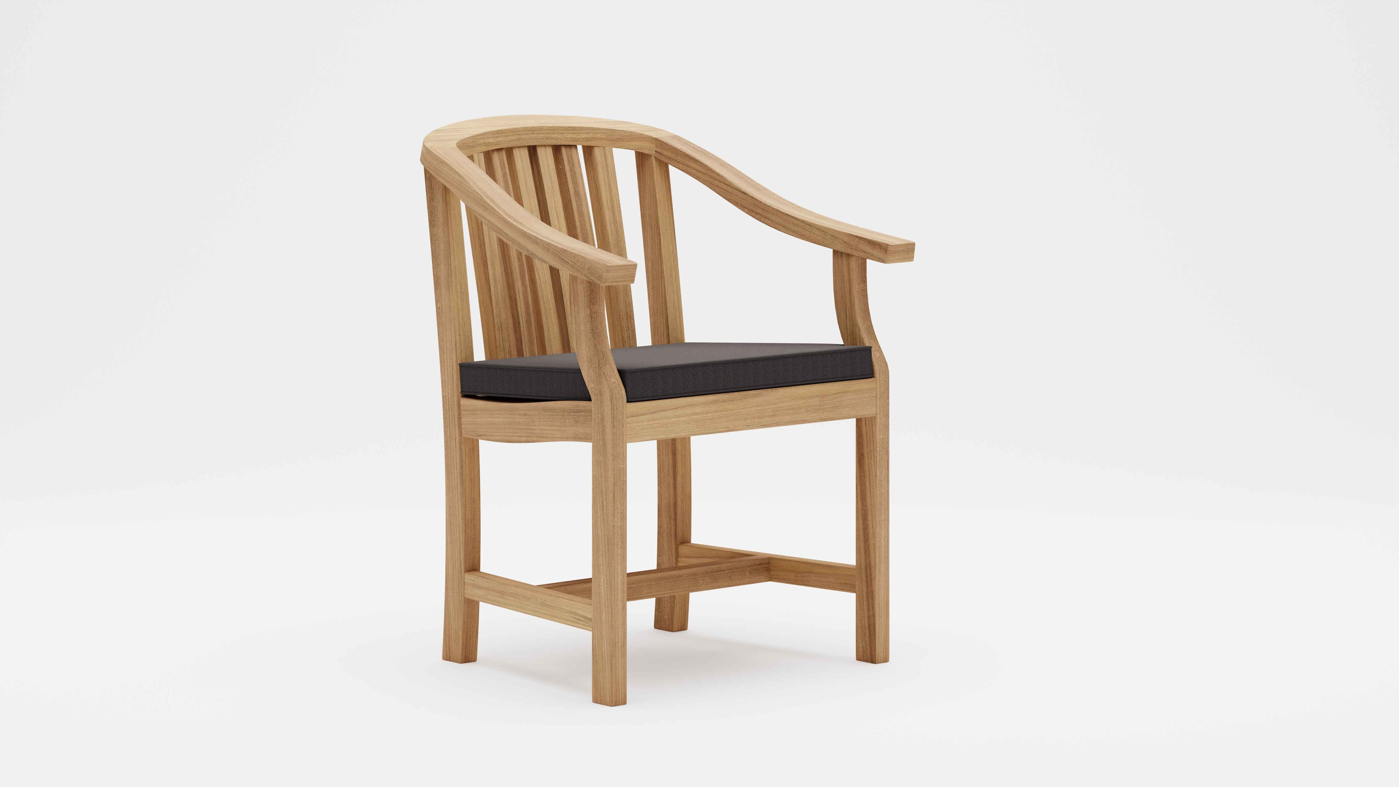 Winchester Teak Garden Carver Chair with Graphite Cushion