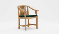 Winchester Teak Garden Carver Chair with Green Cushion