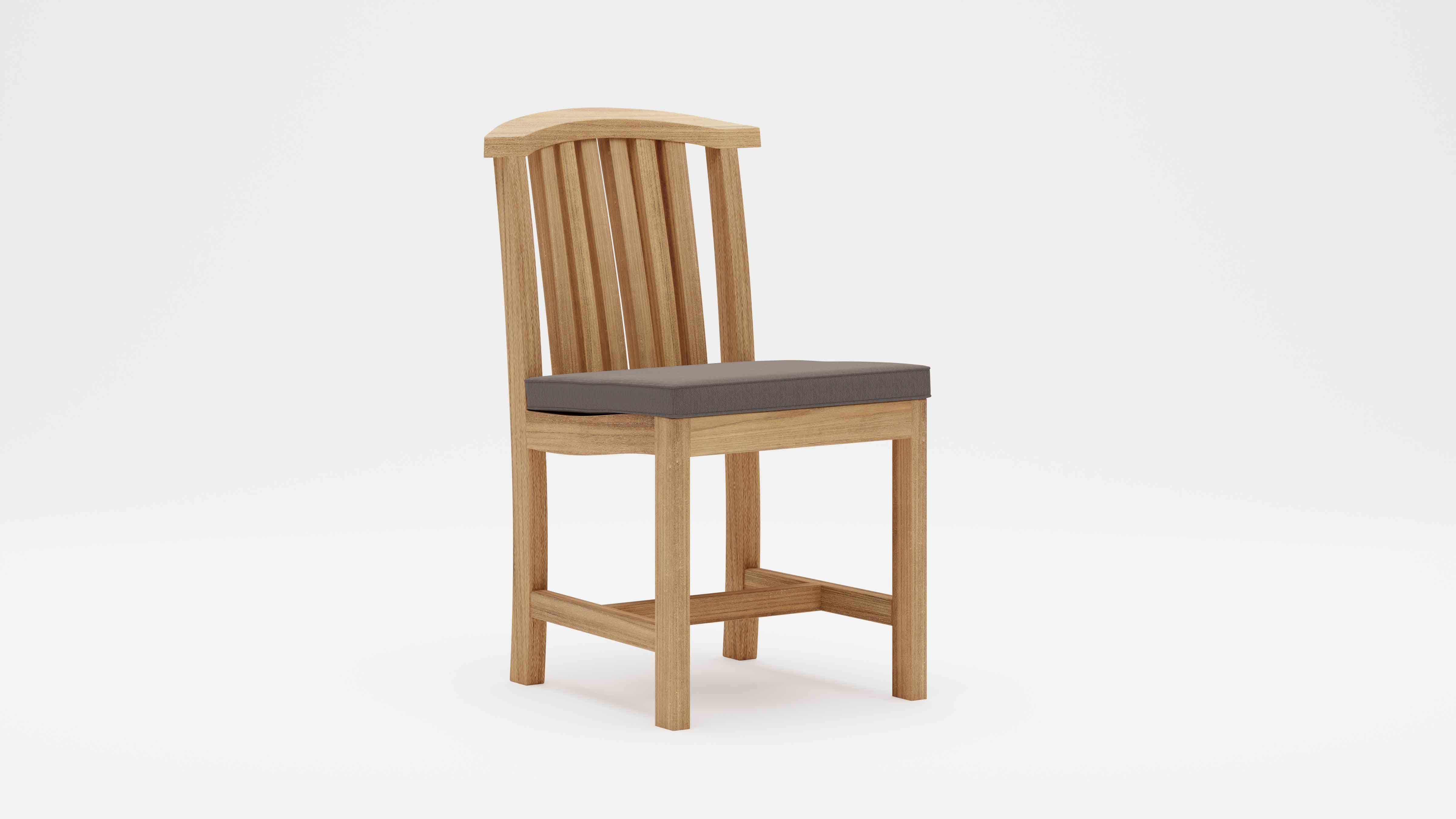 Winchester Teak Garden Dining Chair with Light Grey Cushion