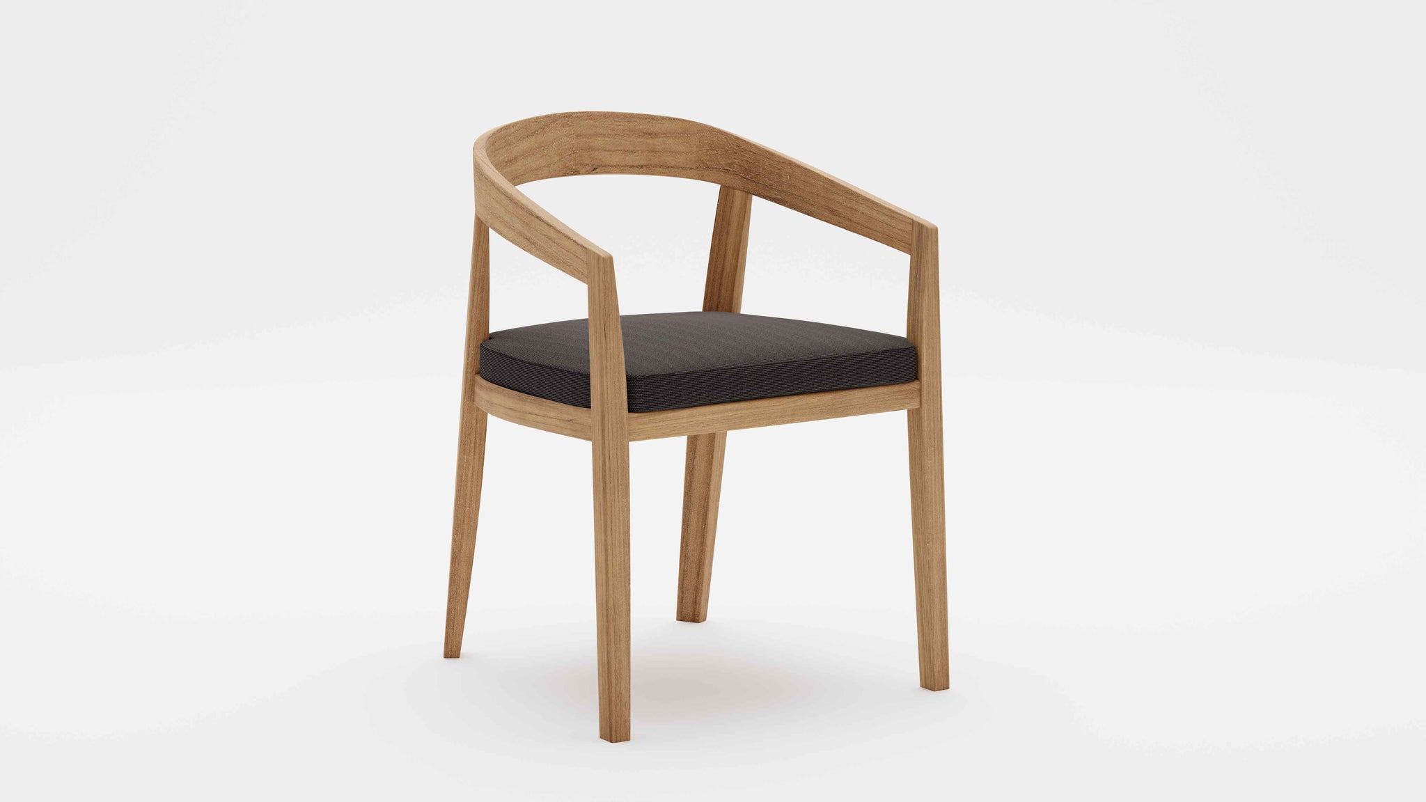 Windsor Teak Garden Carver Chair with Graphite Cushion