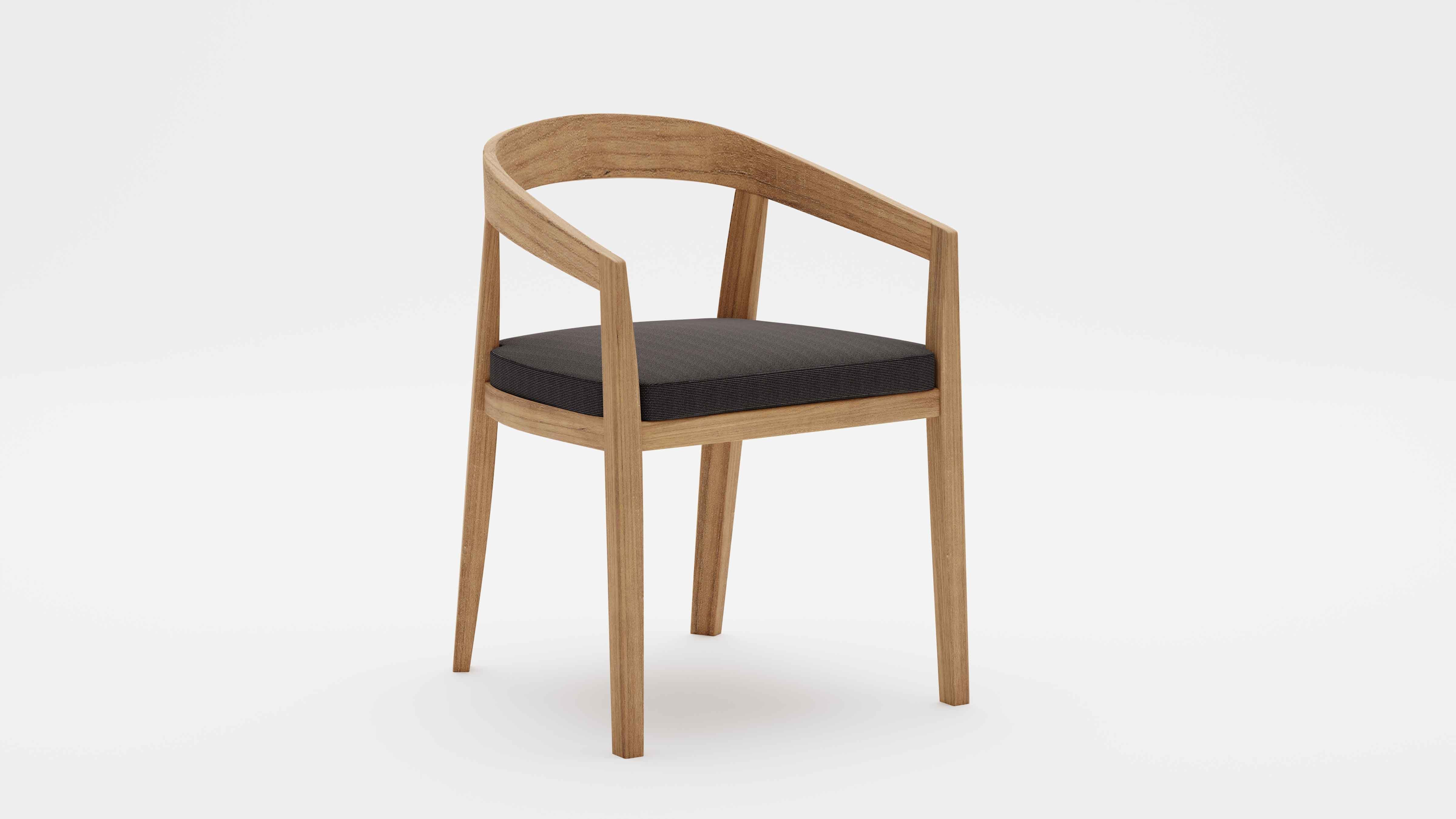 Windsor Chair with Graphite Cushion