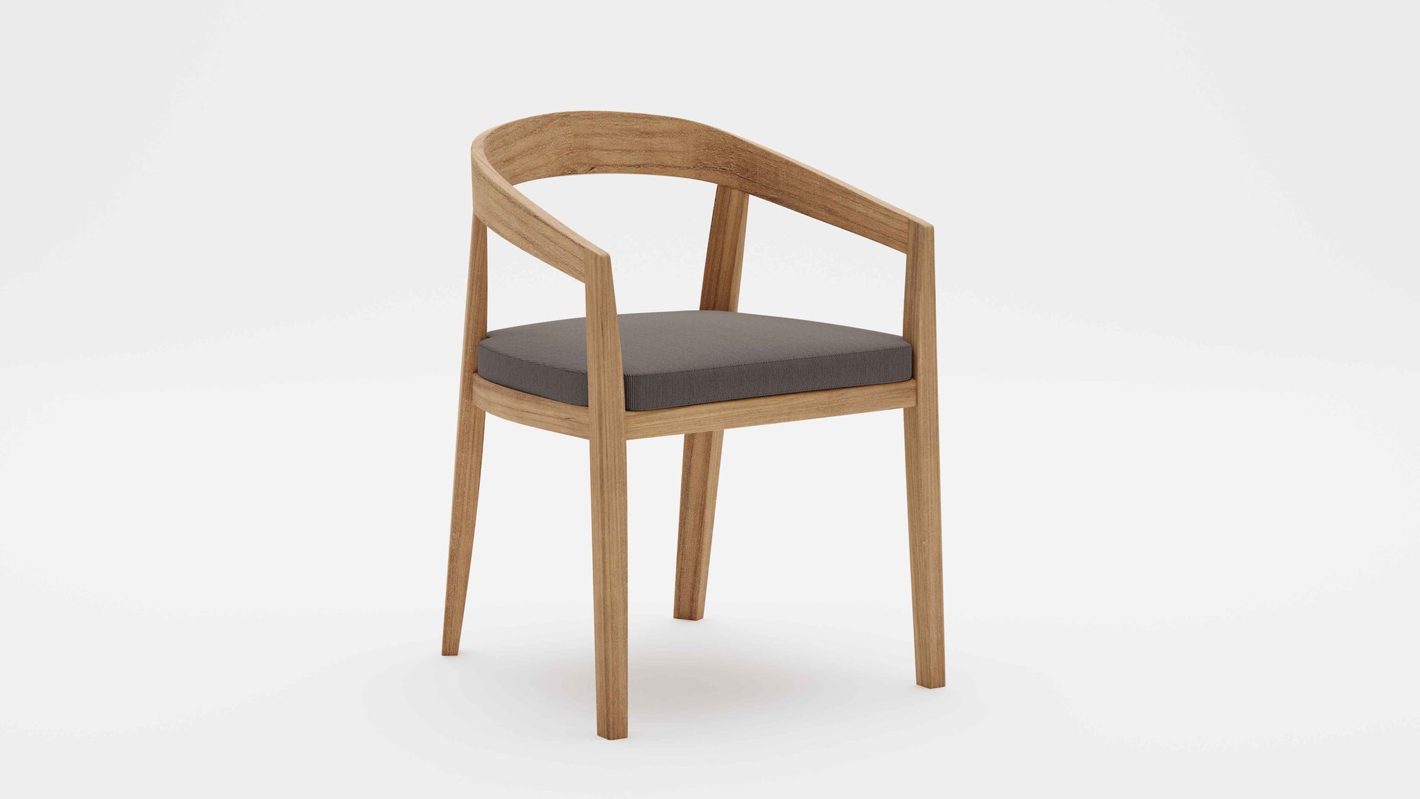 Windsor Chair with Light Grey Cushion