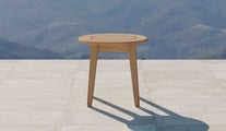 The Windsor Teak Round 55cm Diameter Side Table Side View