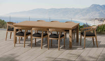 120 x 240cm Fixed Rectangular Table with 8 Windsor Carver Chairs & Graphite Cushions
