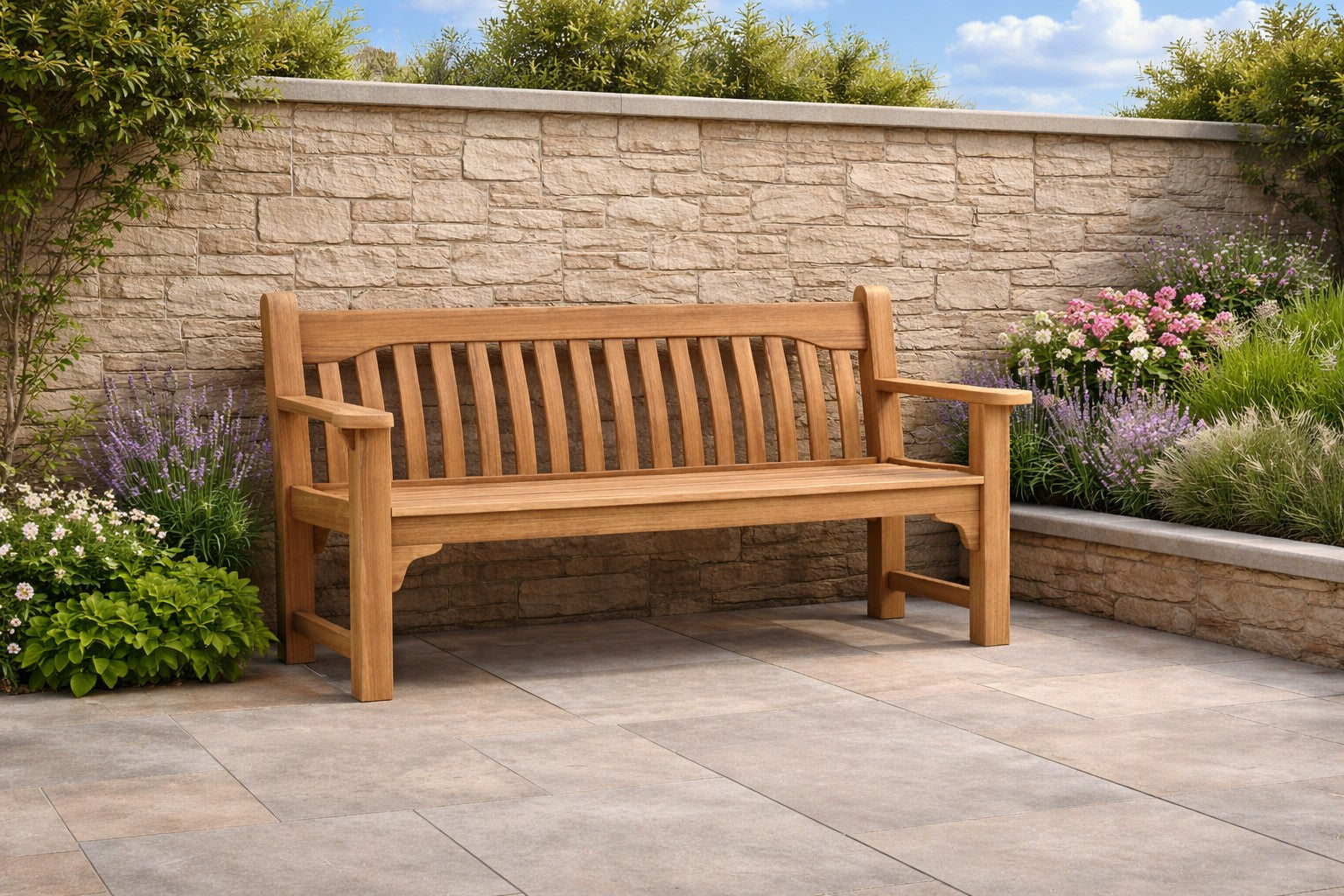 MCC Commemorative Bench in Garden