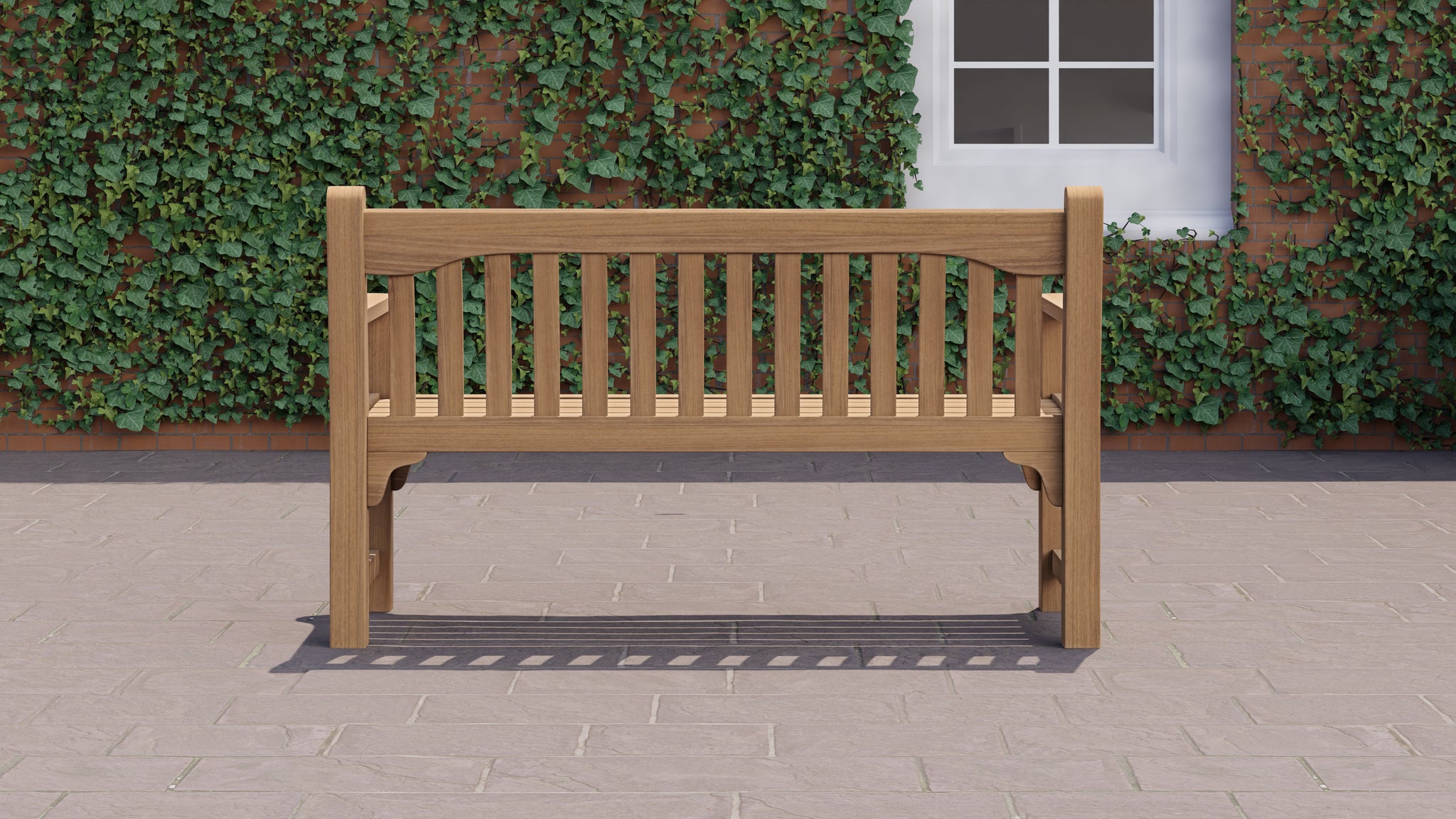 York Commemorative Teak Bench Rear View