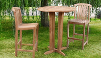 Round Teak Bar Table with Winchester Bar Chairs
