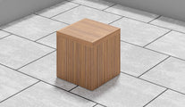 Mayfair Teak Garden Dining Stool Overhead Perspective