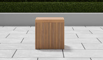 Mayfair Teak Garden Dining Stool Front View