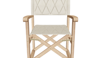 Folding Teak Directors Chair in papyrus -360°  Image for representational purposes only