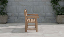 Salisbury Teak Garden Bench Side View