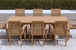 Garden Extending Dining Table 180-240cm & 8 Chairs