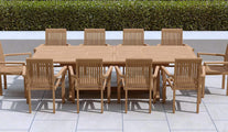 Extending Teak Dining Table & 10 Wells Chairs 
