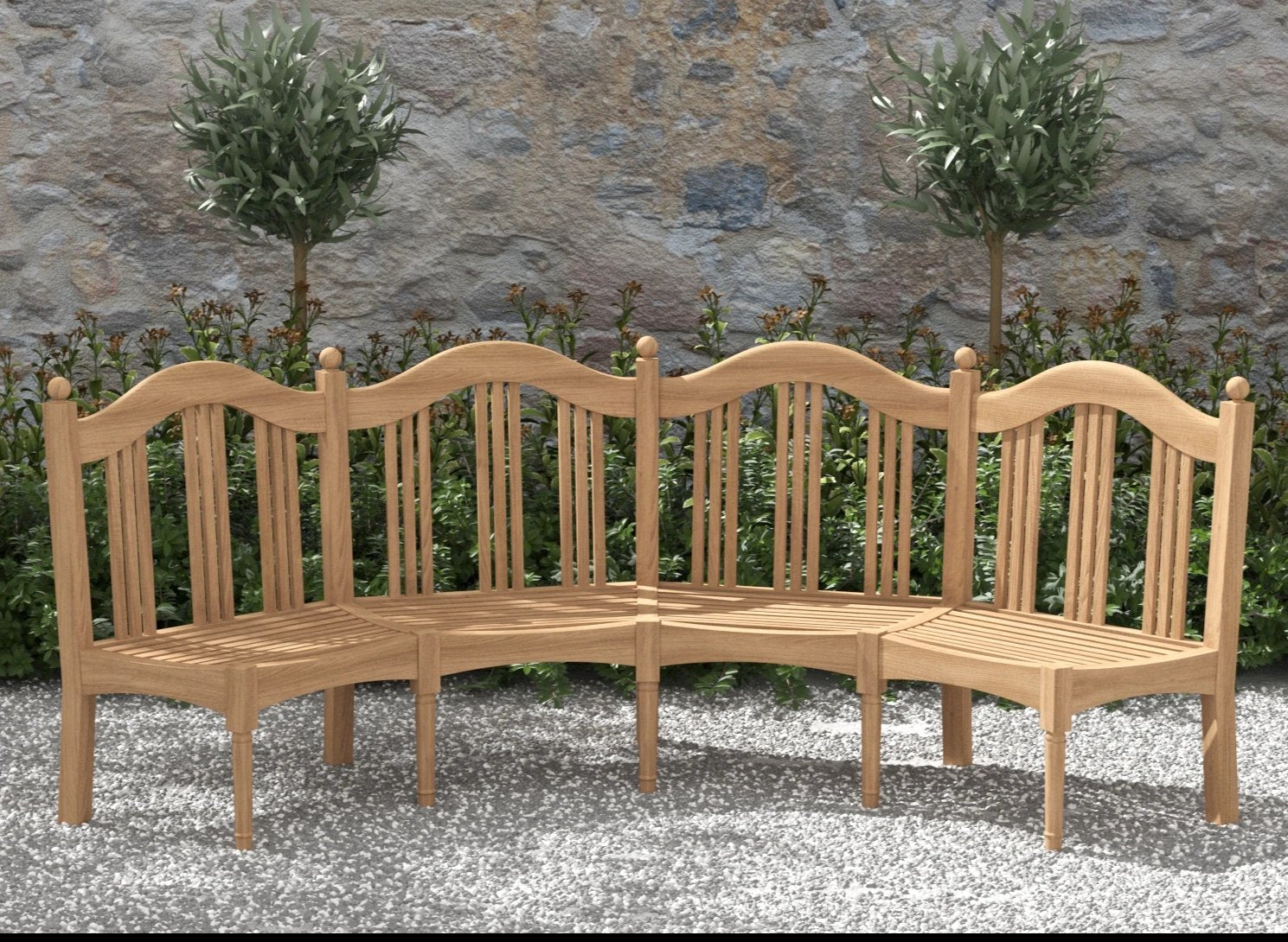 Cheverell Teak Bench Image Shown Is 4 Section For Representational Purposes Only