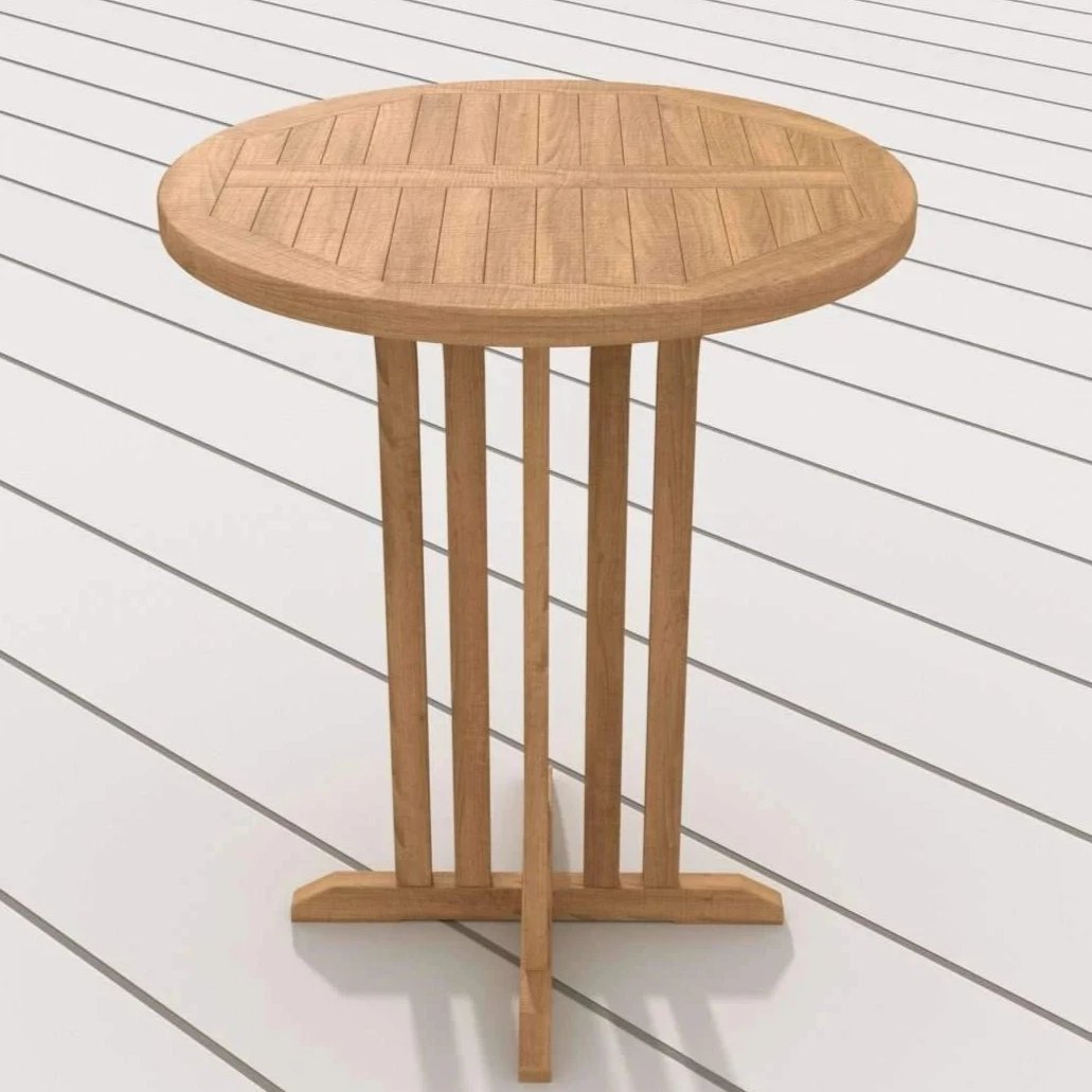 Teak Round Bar Table 90cm 