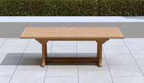 Teak Rectangular Extending Garden Dining Table