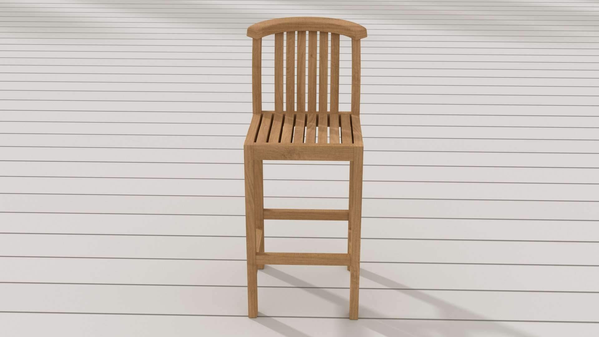 Winchester Teak Bar Stool Chair - Without Arms 