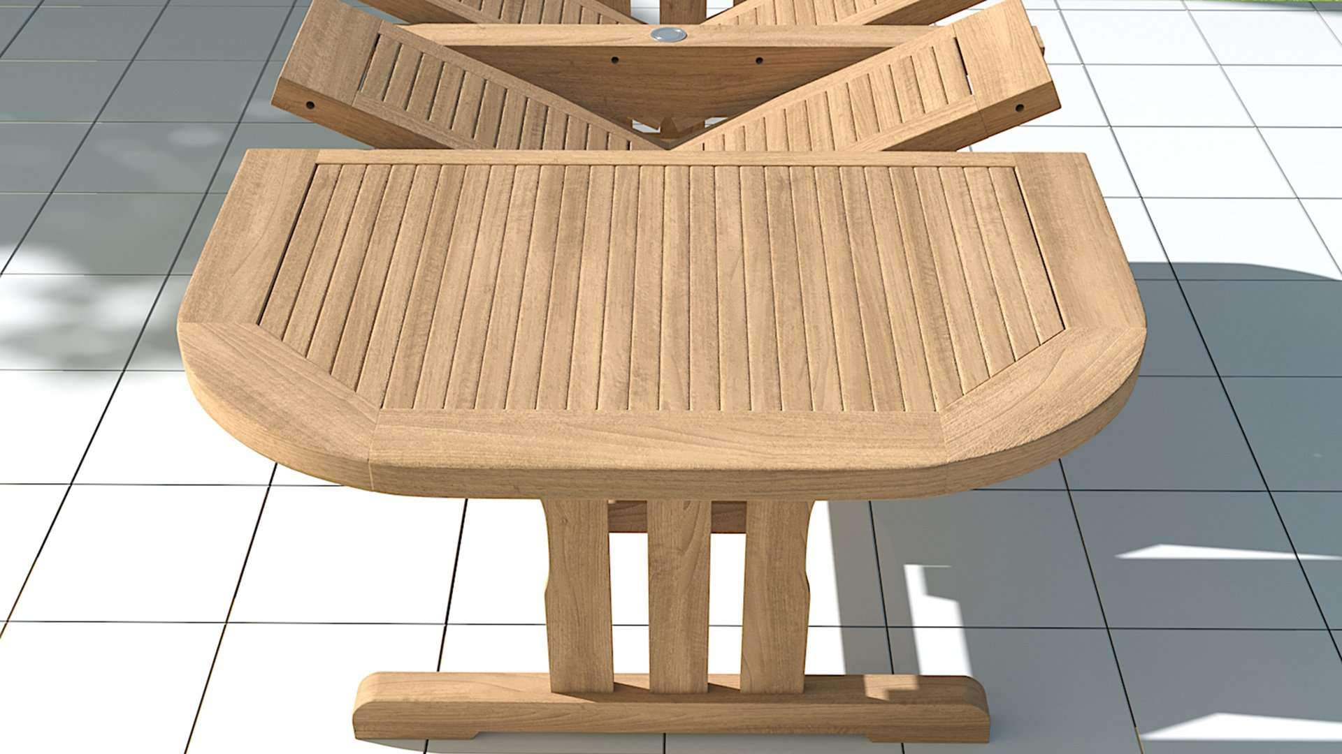 Garden Deluxe Extending 130-180cm (6-8 Seater) Dining Table