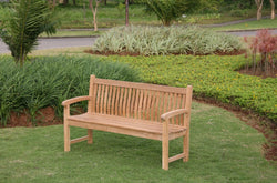 Durham Teak Garden Bench 3 Seater