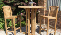 Teak Bar Table and Winchester Bar Chairs