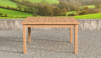 Fixed Square Teak Garden Dining Table 140cm Size