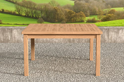 Fixed Square Teak Garden Dining Table-Image for representational purposes only