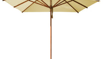 2.6m Ecru Square Garden Parasol