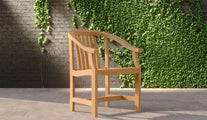 Teak club chair with arms