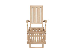 A Deluxe Teak Steamer Chair With Wheels Image for representational purposes only
