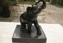 Large Bronze Elephant Antique Black 