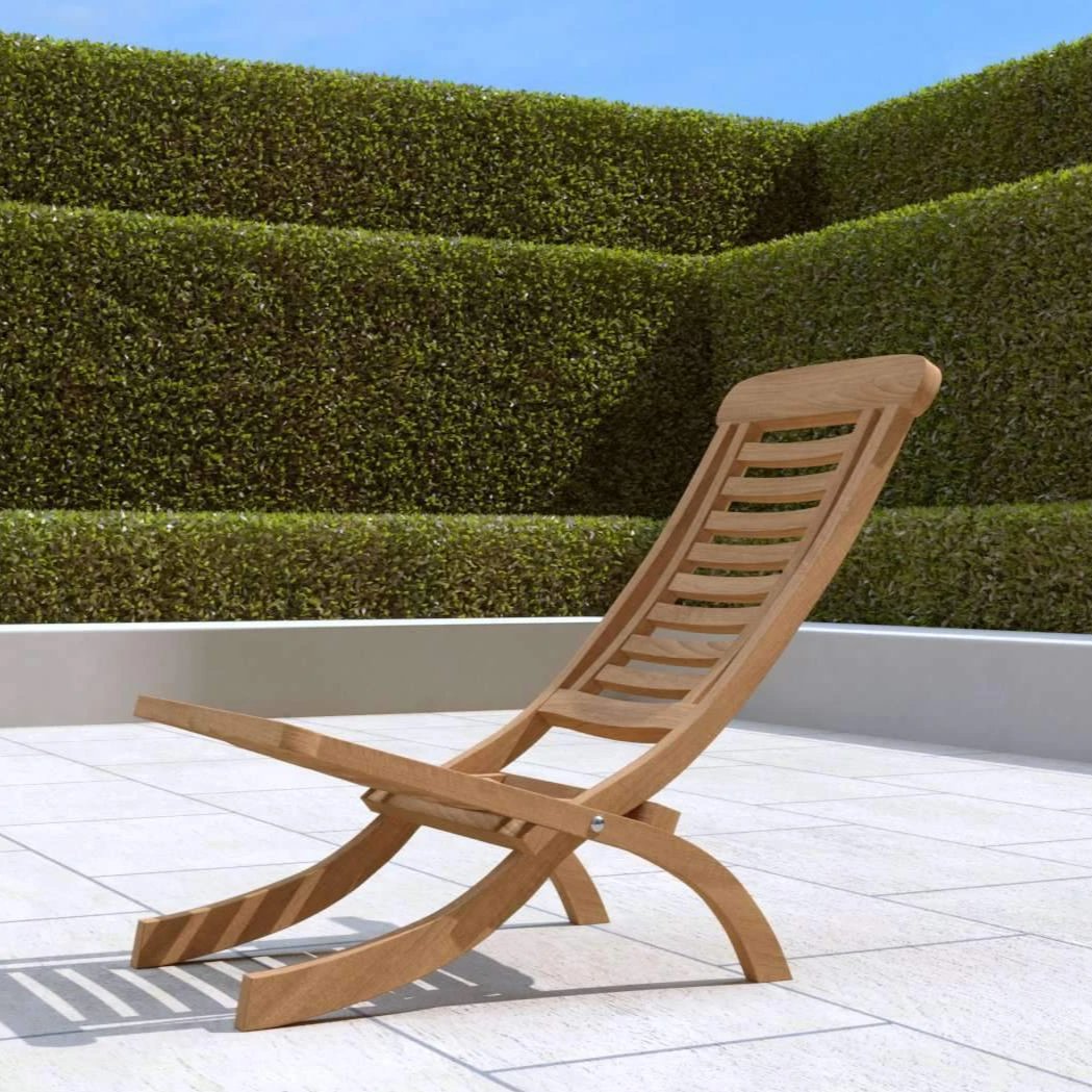 Luxury Teak Lounge Folding Chair 10 Year Guarantee