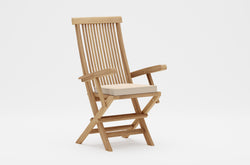 Lincoln Folding Carver Chair with Ecru Cushion